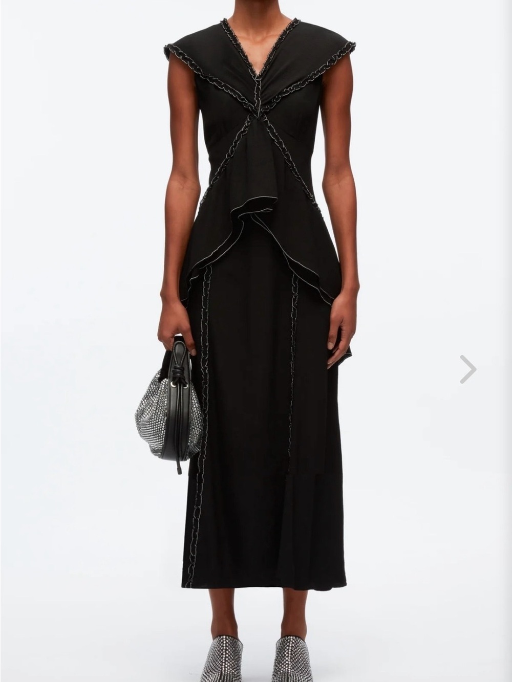 3.1 Phillip Lim Black Sleeveless Draped Maxi Dress